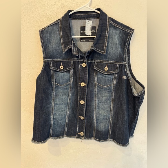 Maurices Jackets & Blazers - Maurices Dark Blue Denim Vest